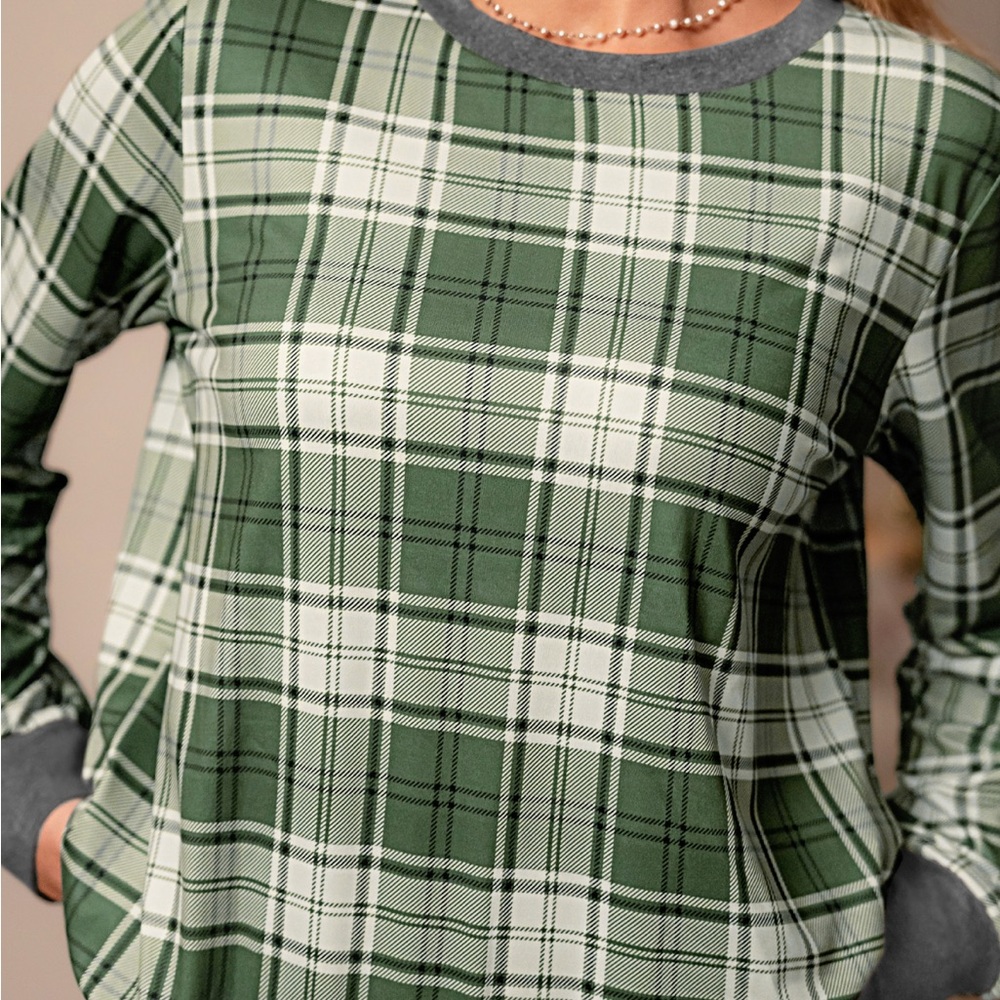 Green Plaid Pajama Set - Picture 4 of 12